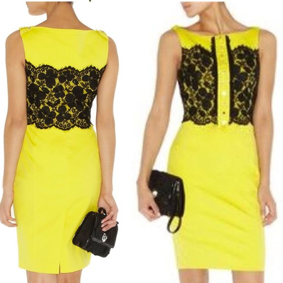 KAREN MILLEN  Black Lace Inset Cocktail Pencil Dress 𝐍𝐄𝐖 𝐖𝐈𝐓𝐇 𝐓𝐀𝐆𝐒! - Picture 16 of 16
